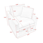 33.07   Upholstered Arm Chair with Solid Wood Frame