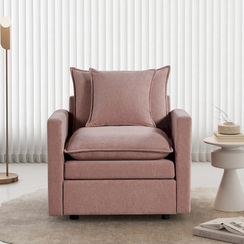 33.07   Upholstered Arm Chair with Solid Wood Frame