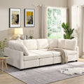 103   Sectional Sofa Couch Sofa Bed U-shaped Sofa with Two Movable Ottoman and Three USB Ports