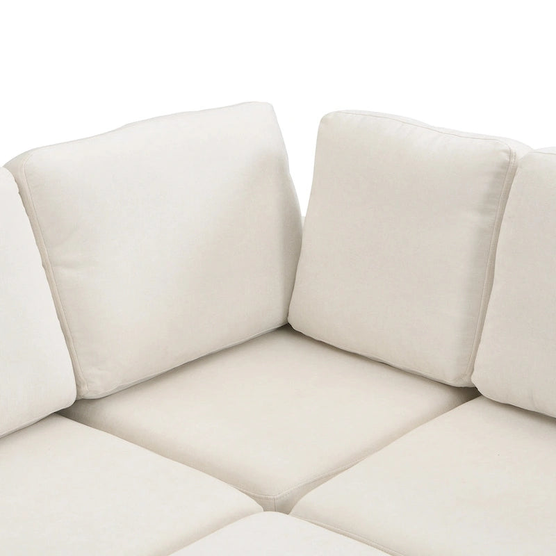 103   Sectional Sofa Couch Sofa Bed U-shaped Sofa with Two Movable Ottoman and Three USB Ports