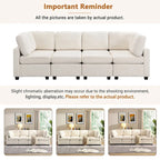 103   Sectional Sofa Couch Sofa Bed U-shaped Sofa with Two Movable Ottoman and Three USB Ports