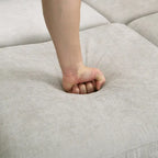 103   Sectional Sofa Couch Sofa Bed U-shaped Sofa with Two Movable Ottoman and Three USB Ports