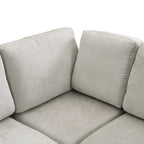 103   Sectional Sofa Couch Sofa Bed U-shaped Sofa with Two Movable Ottoman and Three USB Ports