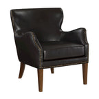 Daniela Deep Brown High Leg Slope Arm Chair, Wingback Chair