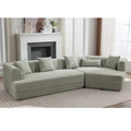 Boucle Modular Sleeper Sectional Sofa with Free Combination