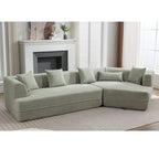 Boucle Modular Sleeper Sectional Sofa with Free Combination