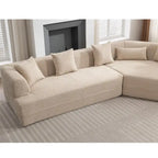 Boucle Modular Sleeper Sectional Sofa with Free Combination