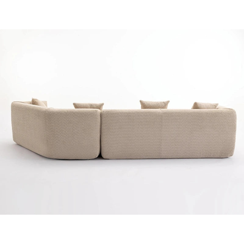 Boucle Modular Sleeper Sectional Sofa with Free Combination