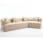 Boucle Modular Sleeper Sectional Sofa with Free Combination