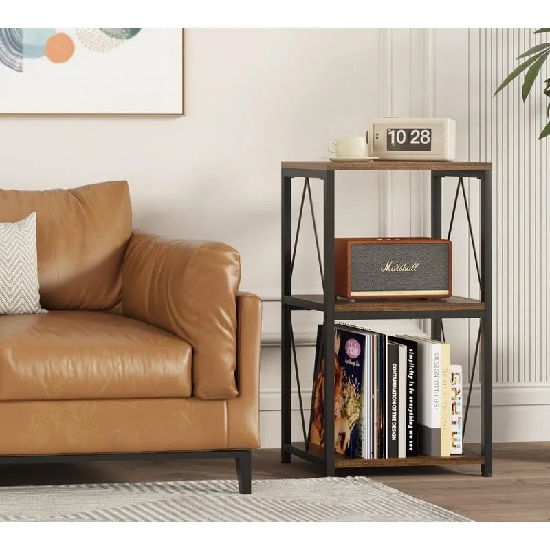 3-Tier Record Player Stand with Vinyl Record Storage - 11.85  D x 15.94  W x 30.91  H