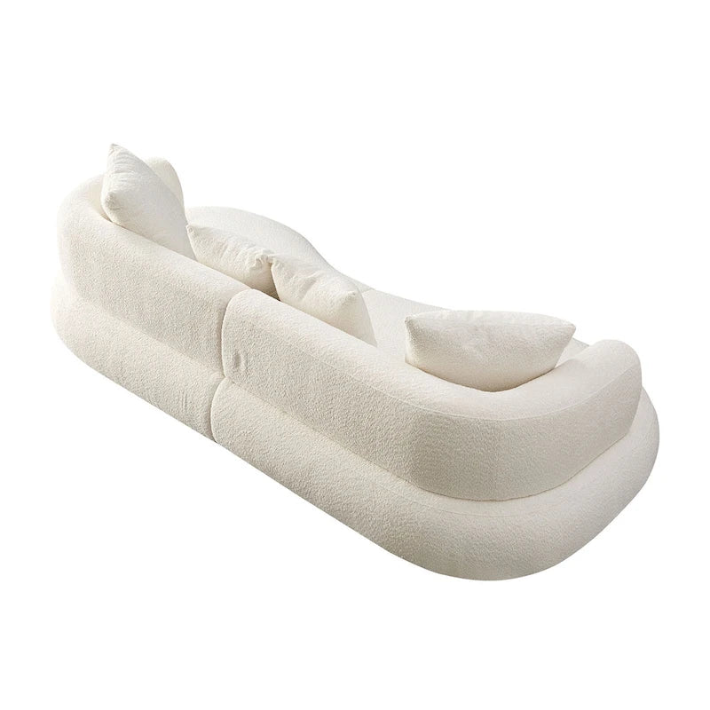 Mid Century Modern Sectional Curved Sofa Couch