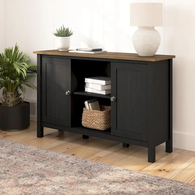 Bush Furniture Mayfield Accent Cabinet with Doors and Storage