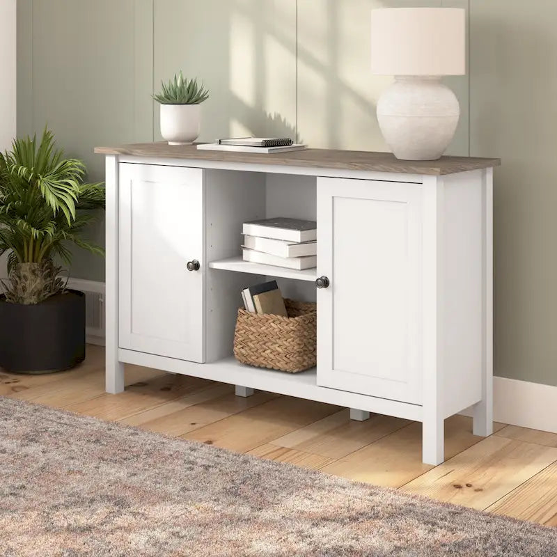 Bush Furniture Mayfield Accent Cabinet with Doors and Storage