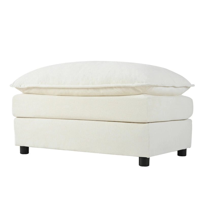 109.45   Chenille Upholstered U-Shaped Modular Sectional Sofa with Double-Layer Cushions, DIY Combination