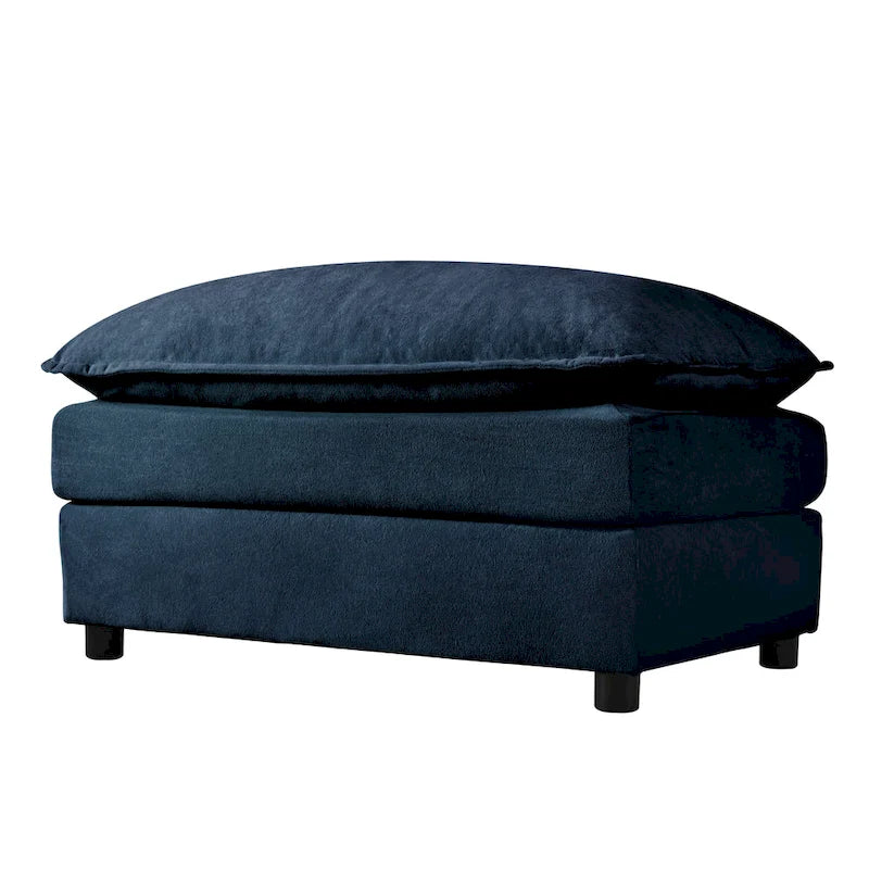 109.45   Chenille Upholstered U-Shaped Modular Sectional Sofa with Double-Layer Cushions, DIY Combination