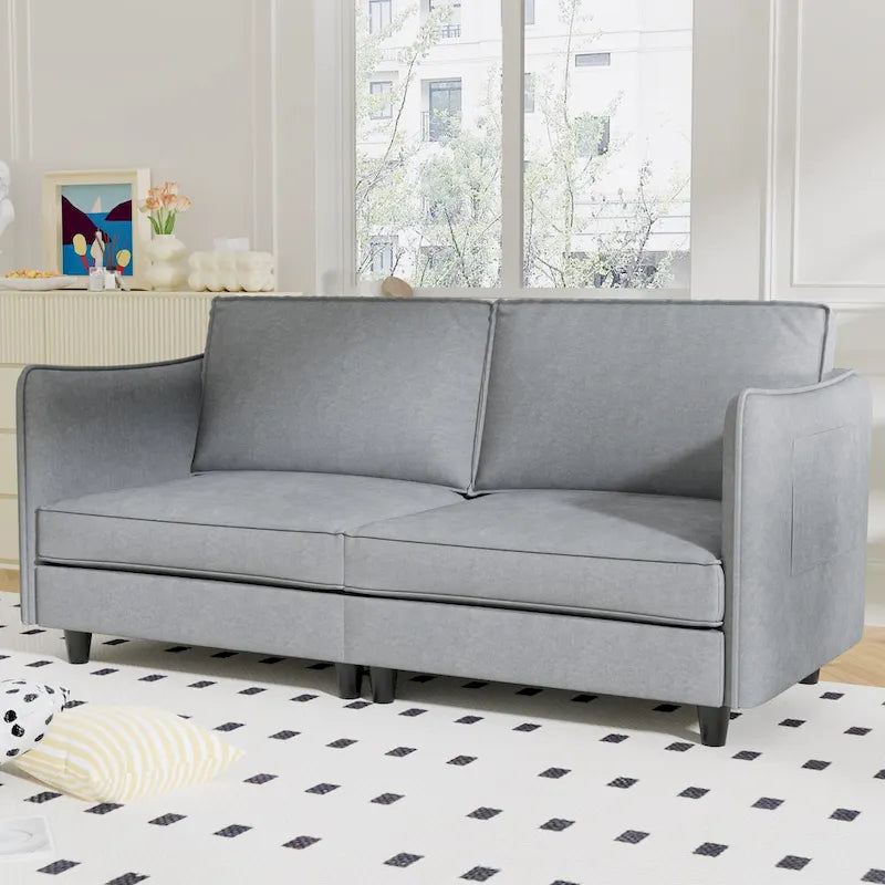 Christopher Knight Home - Hadley 74.27   Loveseat Sofa with Mid-Century Modern Design