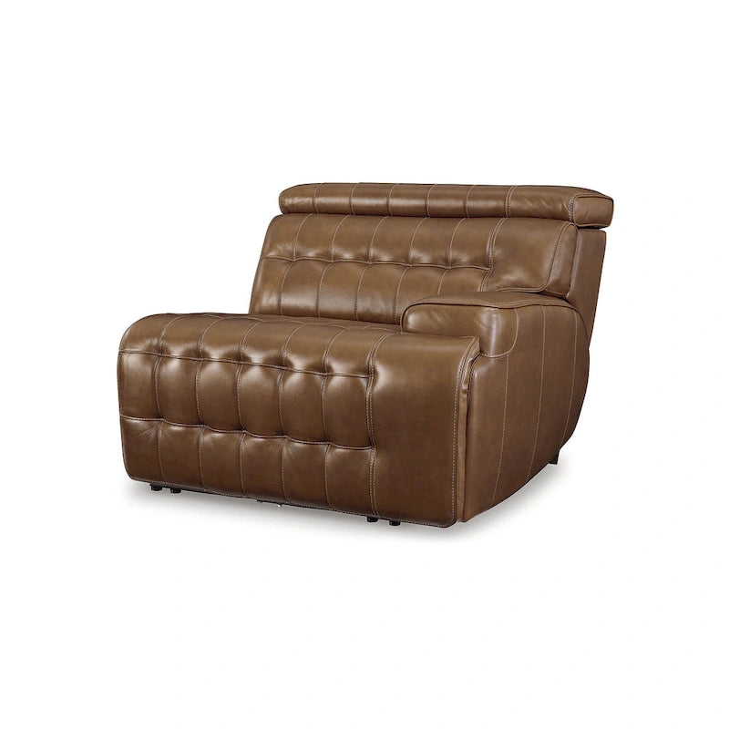 Signature Design by Ashley Temmpton Medium Brown 6-Piece Power Reclining Sectional - 124  W x 110  D x 34  H