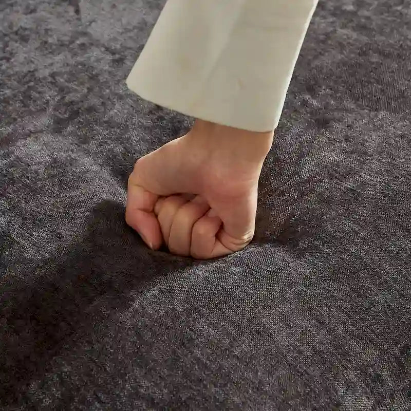 3-pieces Linen Modular Sofa Set with 3+3+1 Seater Combo and Wooden Frame & 5 Pillows