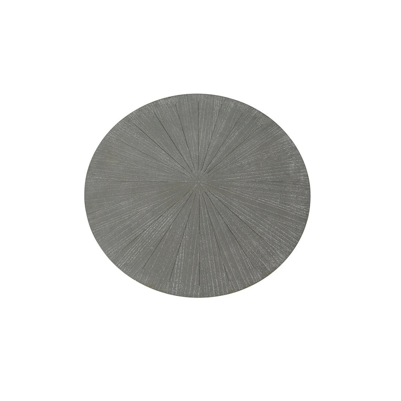 31.5   Farmhouse Round Coffee Table with 2-Tier Storage & Metal Leg