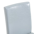 High Back Dining Chair Set of 2 PU Leather Upholstered Chair Living Room Decorative Side Chair Metal Frame Home Chair