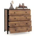 Costway 4-Drawer Dresser Modern Chest of Drawers Wooden Storage
