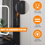 Vanity Desk with Mirror and LED Lights