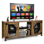 Costway TV Stand Entertainment Media Center for TVs up to 65   w/Steel - 58   x 15.5   x 24  