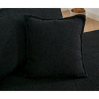 133   Lamb Velvet Convertible Sleeper Sofa with 7 Pillows (3 Back + 4 Throw), Foldable Gaming Bed Design