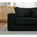 133   Lamb Velvet Convertible Sleeper Sofa with 7 Pillows (3 Back + 4 Throw), Foldable Gaming Bed Design