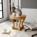 Curved Legs Farmhouse Small Size Round Dining Table End Table Side Table Coffee Table