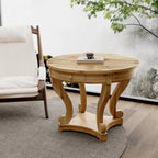 Curved Legs Farmhouse Small Size Round Dining Table End Table Side Table Coffee Table