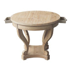 Curved Legs Farmhouse Small Size Round Dining Table End Table Side Table Coffee Table