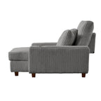 44in Wide Upholstered Chaise Lounge Chair with Adjustable Backrest