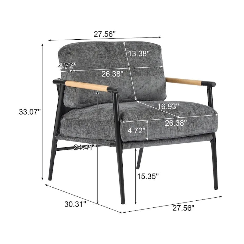 27.56   Modern Accent Chair with Plush Cushions