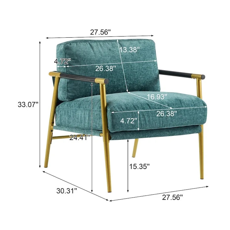 27.56   Modern Accent Chair with Plush Cushions