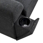 128   Chenille U-Shaped Sectional Sofa with Ottoman, 6-Seater Couch Set and Hidden Storage, USB Charging & Cup Holders