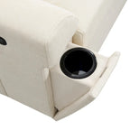 128   Chenille U-Shaped Sectional Sofa with Ottoman, 6-Seater Couch Set and Hidden Storage, USB Charging & Cup Holders