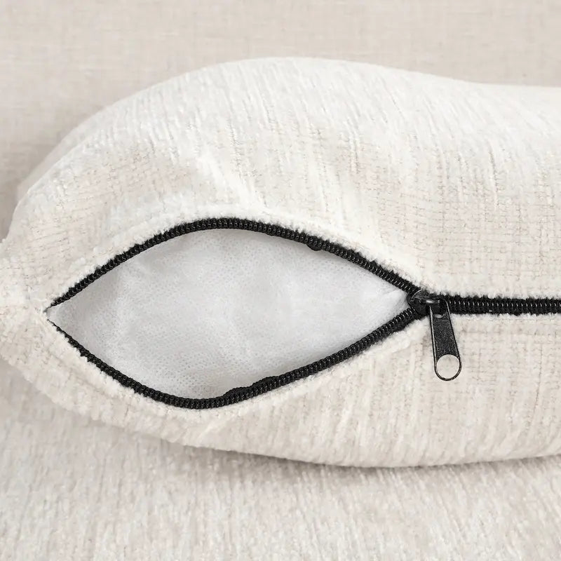 108.6   Chenille U-Shaped Sectional Sofa Bed with USB Ports, Storage Chaise, and 3 Back Pillows