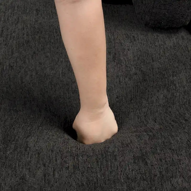 108.6   Chenille U-Shaped Sectional Sofa Bed with USB Ports, Storage Chaise, and 3 Back Pillows