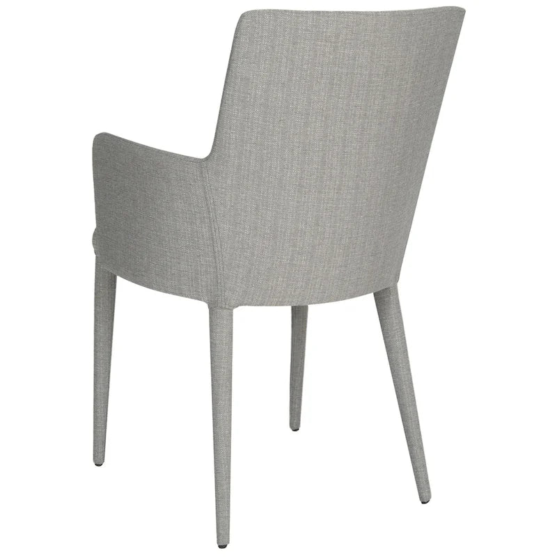 SAFAVIEH Elois Mid-Century Dining Modern White Arm Chair - 23.6   W x 21.6   L x 35.5   H - 24  Wx22  Dx36  H