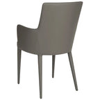 SAFAVIEH Elois Mid-Century Dining Modern White Arm Chair - 23.6   W x 21.6   L x 35.5   H - 24  Wx22  Dx36  H