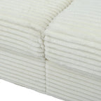 Roomfitters Oversized Loveseat Chaise Lounge Sectional Sofa Bed, Corduroy Sleeper with USB Ports, Cup Holders