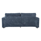 Roomfitters Oversized Loveseat Chaise Lounge Sectional Sofa Bed, Corduroy Sleeper with USB Ports, Cup Holders