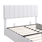 Upholstered Platform Bed with Hydraulic Storage System