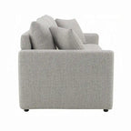 Conan Sleeper Sofa, Full Fold Out Bed, 2 Pillows, Gray Boucle, 89 Inch