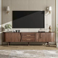 Mid-Century Modern TV Stand for 80   TV, Entertainment Center with Storage Media Console Table with 2 Drawers