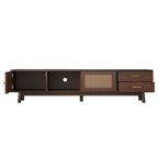 Mid-Century Modern TV Stand for 80   TV, Entertainment Center with Storage Media Console Table with 2 Drawers