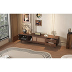 Mid-Century Modern TV Stand for 80   TV, Entertainment Center with Storage Media Console Table with 2 Drawers