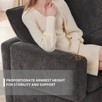 U Shape Modular Sofa, 7 Seat Chenille Sectional Upholstered Couch Set