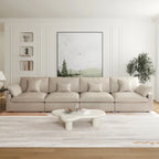 Modular Cloud Sectional Couches, Down Filled Comfort Minimalist Deep Sofa Couches for Office Apartment